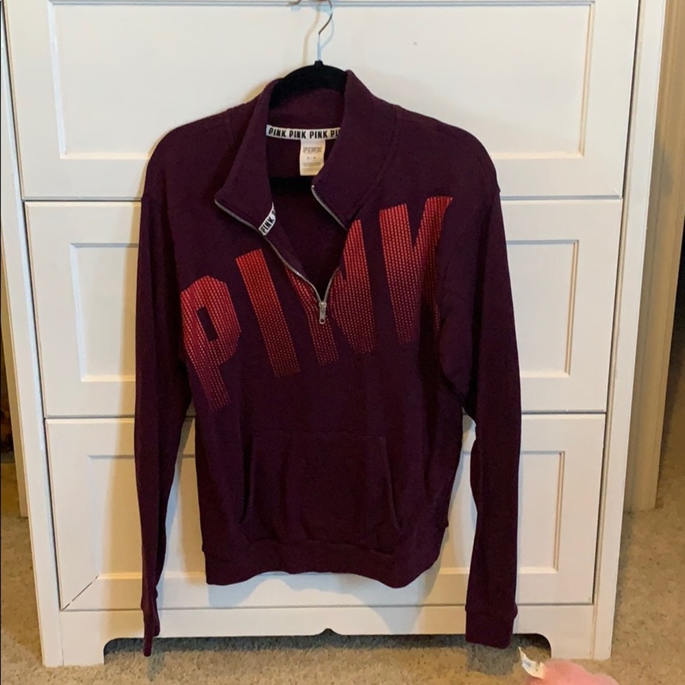 Pink quarter zip
